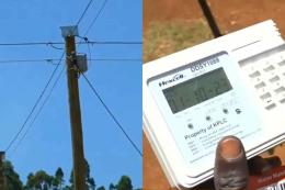 Collage photo of Kenya Power poles and a metre.